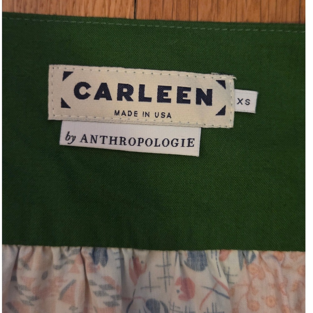 Carleen Anthropologie Patchwork Dress Prairie Cottagecore Rare Artisan Mini XS-S - Picture 4 of 13